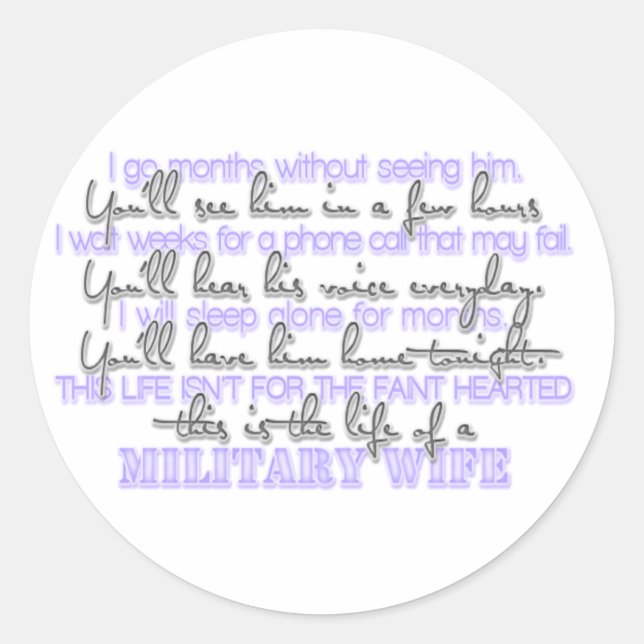 Military Wife Sticker (Front)