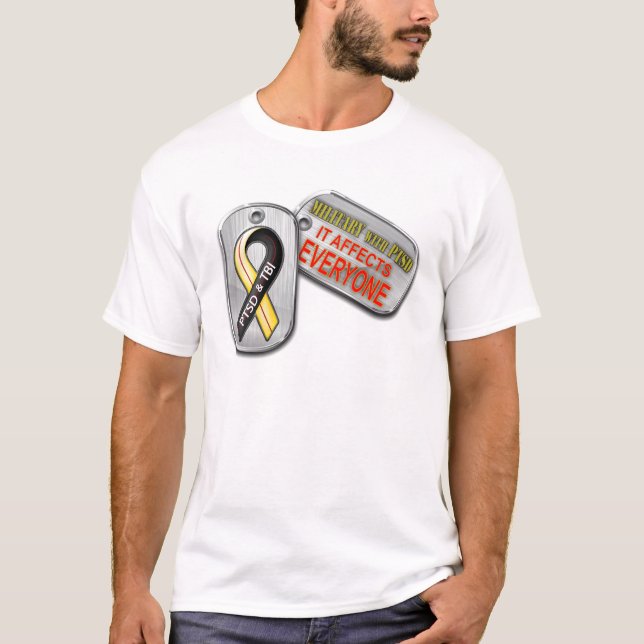 Military With PTSD Logo T-Shirt (Front)