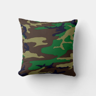 Military Woodland Camo Pillow