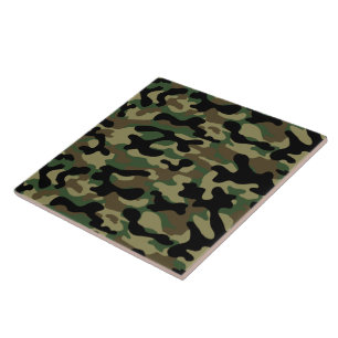 Military Woodland Camouflage  Tile