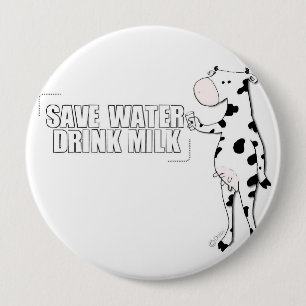 milk 10 cm round badge
