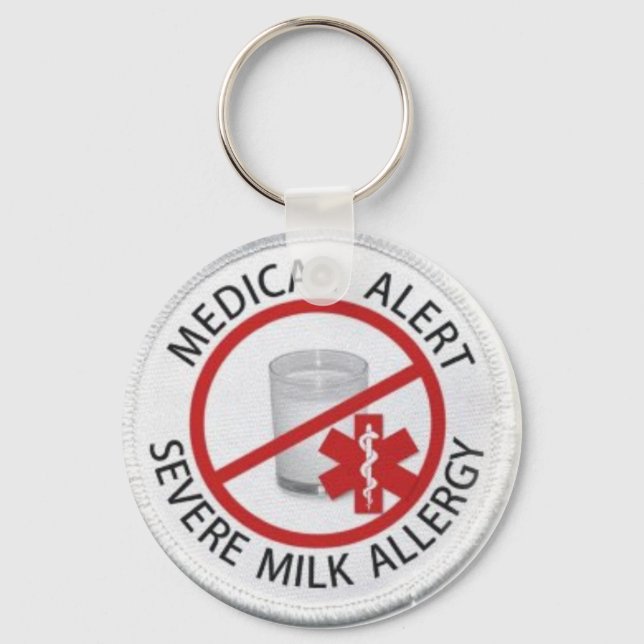 Milk Allergy Key Ring (Front)