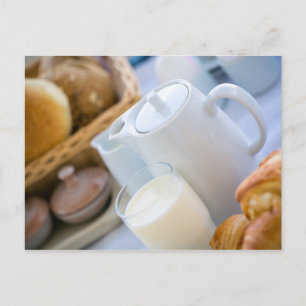 Milk and bakery postcard
