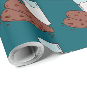 Milk and biscuit illustration wrapping paper