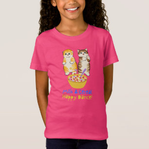 Milk and Cereal Happy Dance with Kittens T-Shirt