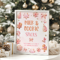 Milk and Cookie Pink Christmas Birthday party