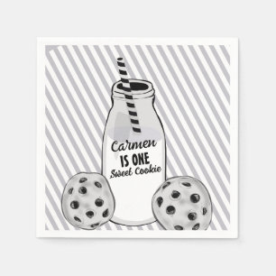 Milk and Cookie Sweet One First Birthday Napkin