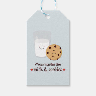Milk and Cookie Valentine's Day Hanging Gift Tag
