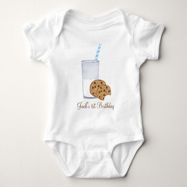 milk and cookies baby bodysuit (Front)