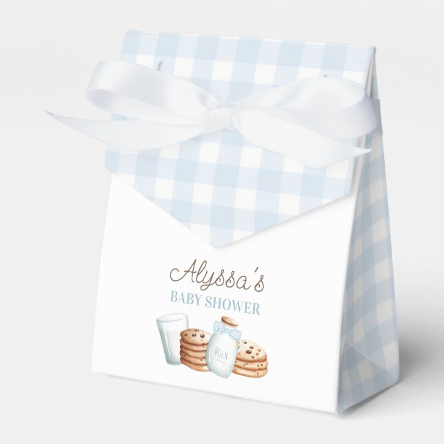 Milk and Cookies Baby Shower Favour Box (Front Side)