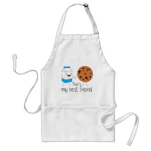 Milk and Cookies Best Friends BFF Friendship Art Standard Apron