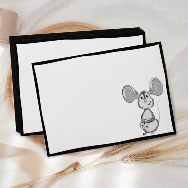 Milk and Cookies Black and White Birthday Party  Envelope (Creator Uploaded)