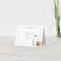 Milk and Cookies Blue Baby Shower