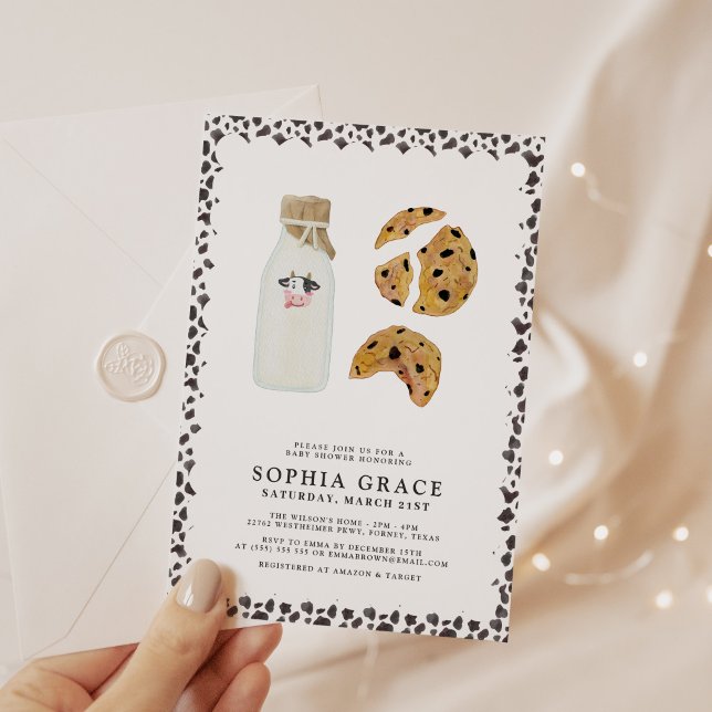 Milk and Cookies Cute Baby Shower Invitation (Creator Uploaded)
