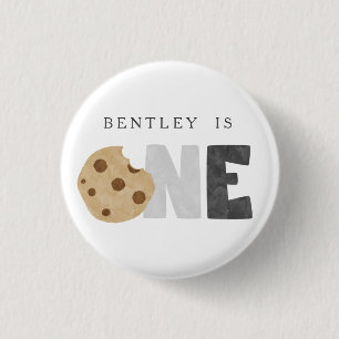 Milk and Cookies First Birthday 3 Cm Round Badge