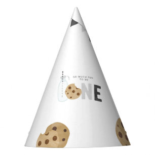 Milk and cookies first birthday party hats