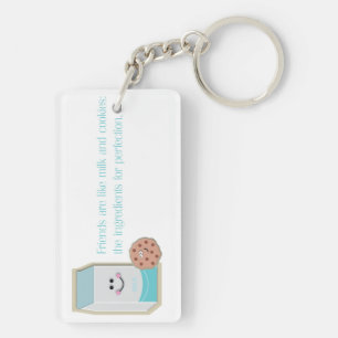 Milk and Cookies Key Ring