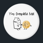 Milk and Cookies Magnet<br><div class="desc">You complete me... Milk and Cookies design</div>