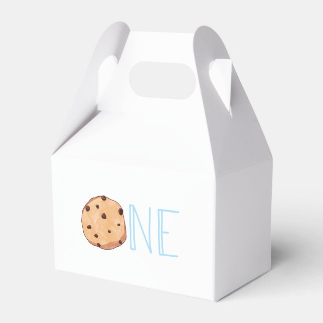 Milk and Cookies One Cookie 1st Birthday Favour Box (Front Side)
