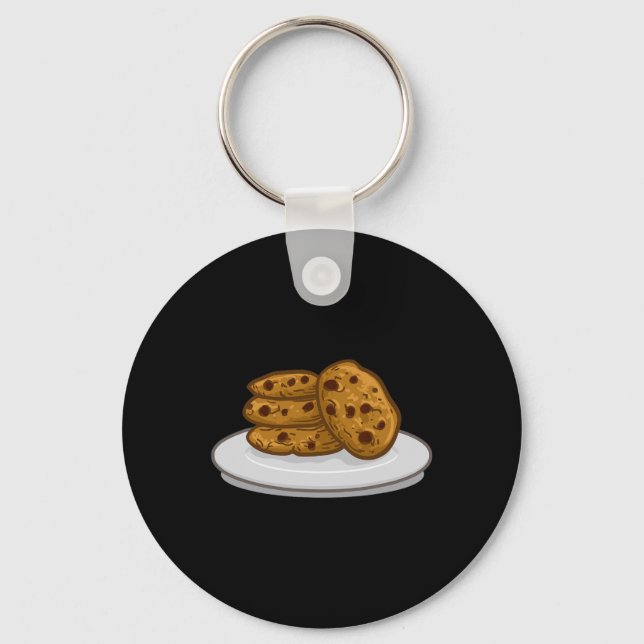 Milk and Cookies Outfit Matching Halloween Cookie  Key Ring (Front)