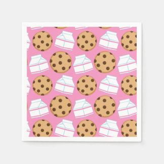 Milk and Cookies Pattern Napkin