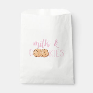 Milk and Cookies Pink Birthday Party Favour Bags