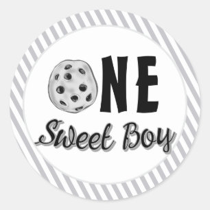 Milk and Cookies Sweet First Birthday Classic Round Sticker