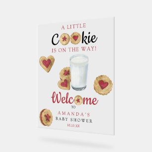 Milk And Cookies Welcome Baby shower party Acrylic Sign