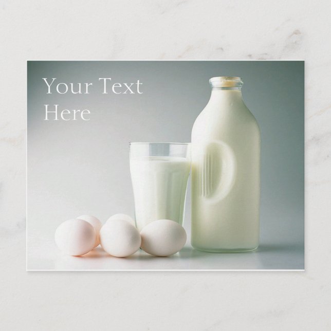 Milk and Eggs Postcard (Front)