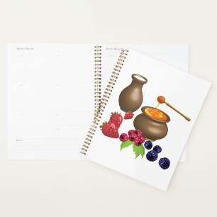 Milk and Honey with Berries Rustic Food Planner