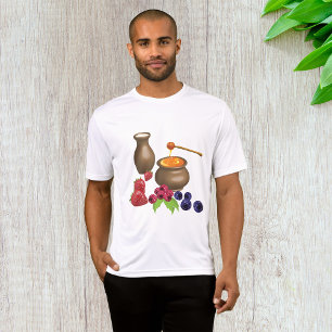 Milk and Honey with Berries Rustic Food T-Shirt