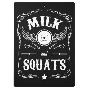 Milk and Squats - "Weight Lifting" Motivational Clipboard