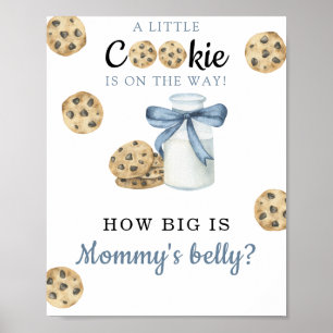 Milk baby shower - How big is Mummy's belly Poster