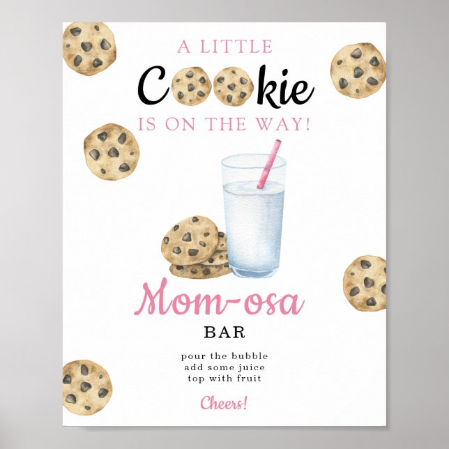 Milk baby shower Momosa bar Poster (Front)