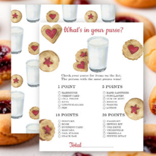 Milk baby shower What's in your purse game