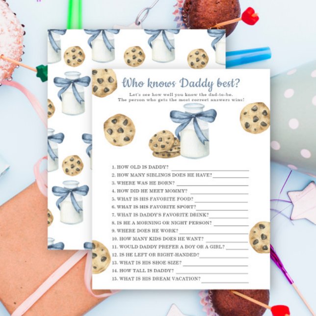 Milk baby shower - Who knows daddy best game  (Creator Uploaded)