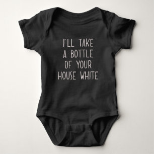 Milk Bottle House White Baby Bodysuit