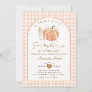 Milk Bottle Pumpkin Is on the Way Baby Shower Invitation