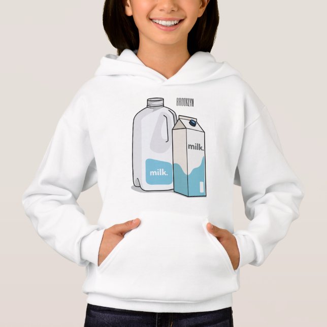 Milk cartoon illustration (Front)