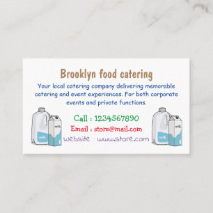 Milk cartoon illustration business card
