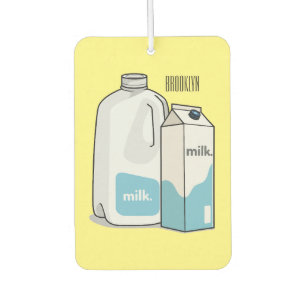 Milk cartoon illustration car air freshener