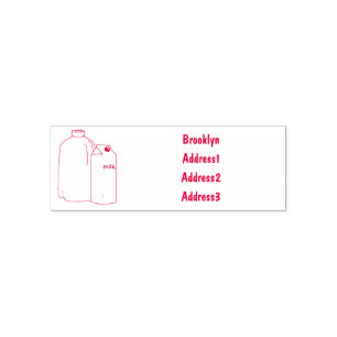 Milk cartoon illustration self-inking stamp