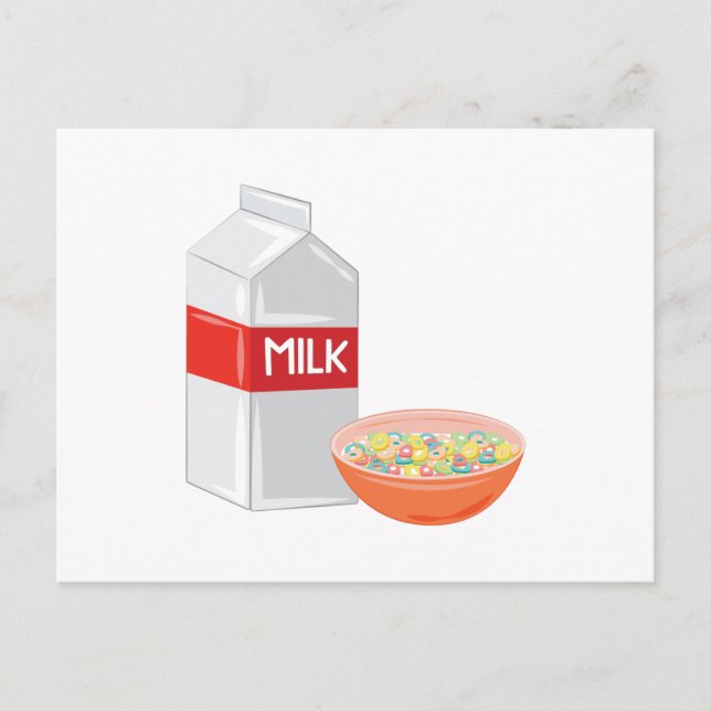 Milk & Cereal Postcard (Front)