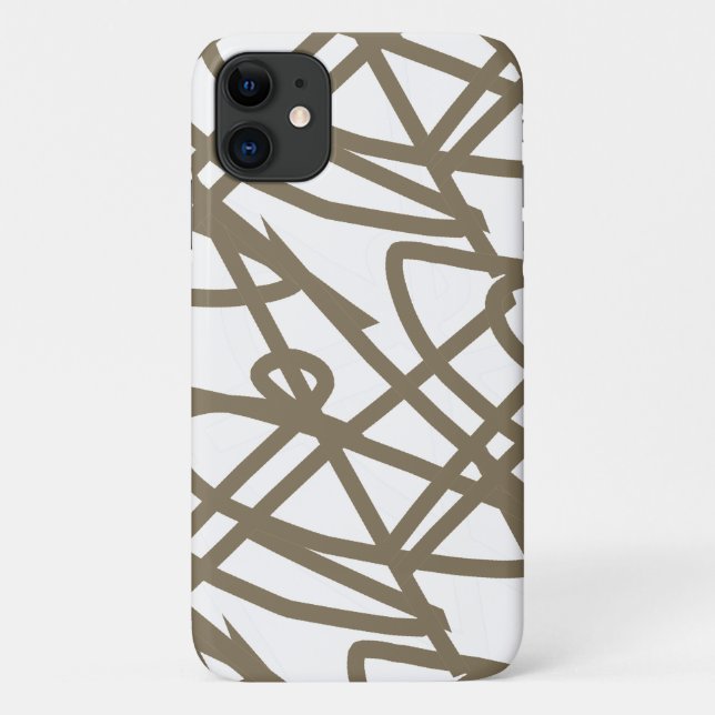 Milk Chocolate Abstract Art iPhone 11 Case (Back)