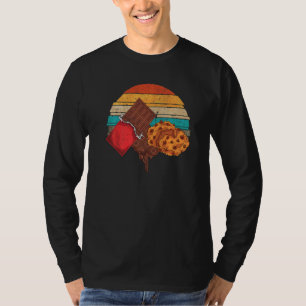 Milk Chocolate Bar Chocolate Chip Cookies Retro Ch T-Shirt