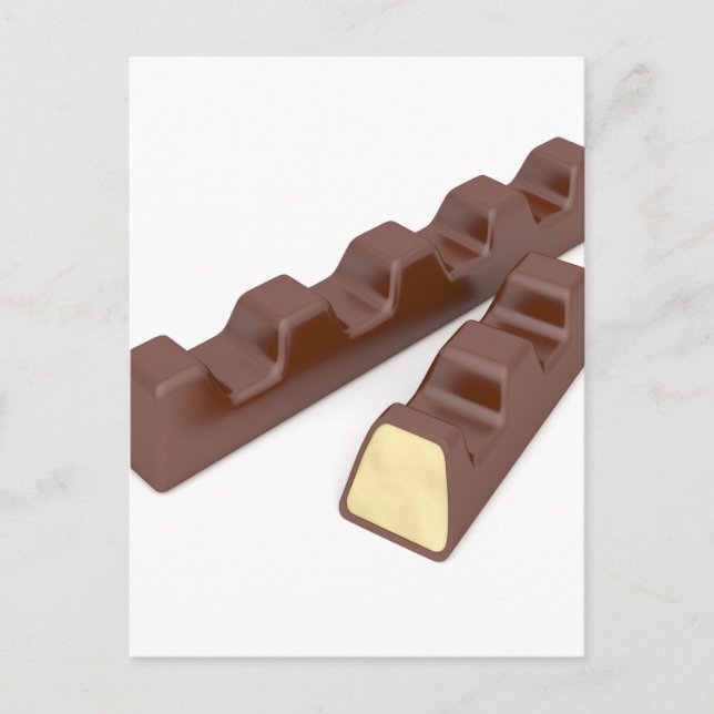 Milk chocolate bars postcard (Front)