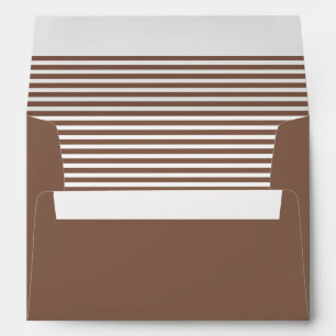 Milk Chocolate Brown and White Striped  Envelope