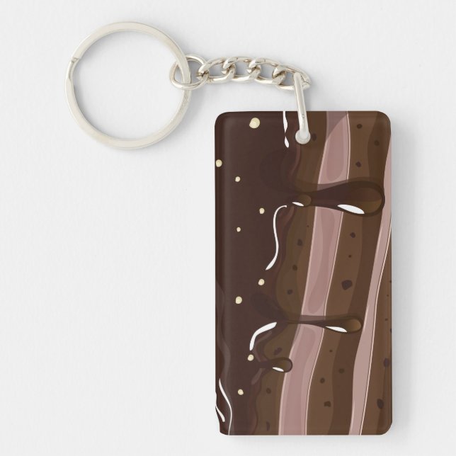 Milk Chocolate cake. Key Ring (Front)