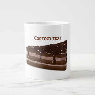 Milk Chocolate cake. Large Coffee Mug