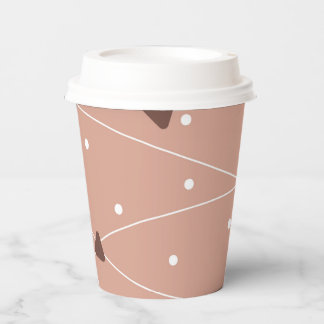 Milk Chocolate Chips Pattern Paper Cups